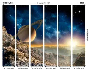 Origin Murals Planet in Space Matt Smooth Paste the Wall Mural 300cm wide x 240cm high