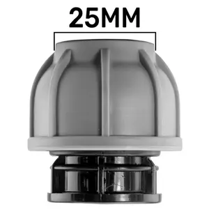 25mm mdpe compression fitting BLANKING END CAP for use with 25mm mdpe water supply pipe