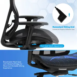 Costway Ergonomic Office Chair High-Back Mesh Executive Chair Adjustable Lumbar Support