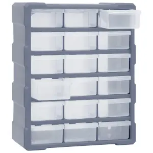 vidaXL Multi-drawer Organiser with 18 Middle Drawers 38x16x47 cm