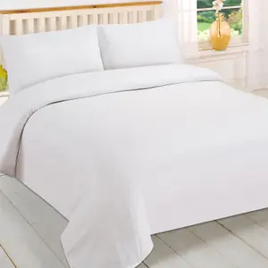 Plain Dyed Duvet Cover with Pillowcase Bedding Set