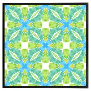 Green optimal boho chic (Picutre Frame) / 24x24" / Grey