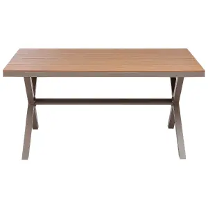 Garden Table Metal Taupe TIANO