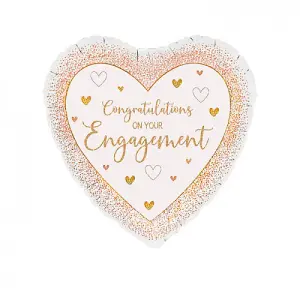 Oaktree Engagement Holographic Foil Balloon Rose Gold (One Size)