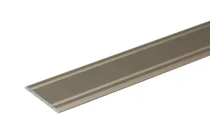 Flat self-adhesive anodised aluminium door floor edging bar strip trim threshold 930 x 30mm a02 shampagne