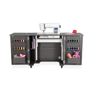 Bandicoot Fold-away Sewing Cabinet with Drawers in Gray