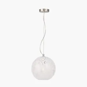 Speckled White Glass Pendant Ceiling Light