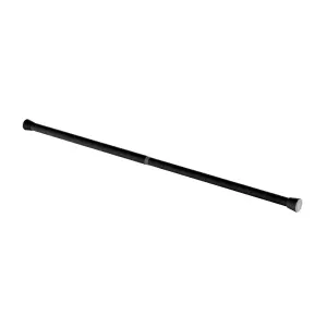 GoodHome Araxos Matt Black Extendable Single curtain pole set, (L)900mm-1200mm (Dia)28mm