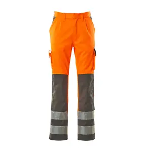 Mascot Safe Compete Olinda Trousers - Hi-Vis Orange/Anthracite (Hi-Vis Orange/Anthracite)  (46.5) (Leg Length - Long)