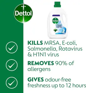 Dettol Antibacterial Laundry Cleanser Fresh Cotton 1.5 L, Pack of 4