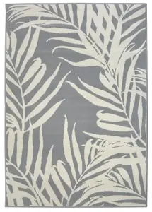 Maestro Collection Leaf Design Rug in Grey  3571 WS22