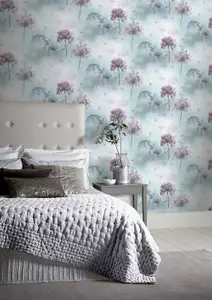 Arthouse Spring Meadow Duck Egg Wallpaper