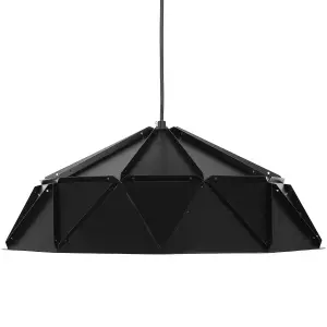 Metal Pendant Lamp Black SENIA