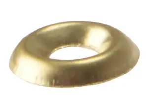 ForgeFix 200SCW10B Screw Cup Washers Solid Brass Polished No.10 Bag 200 FORSCW10BM