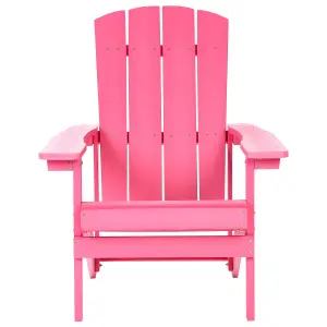 Beliani Retro Garden Chair ADIRONDACK Pink