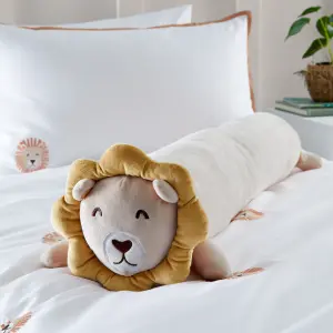 Catherine Lansfield Cuddle Friends Lion 90x15cm Large 3D Cushion Yellow