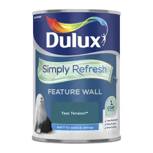 Dulux One coat Teal tension Matt Emulsion paint, 1.25L