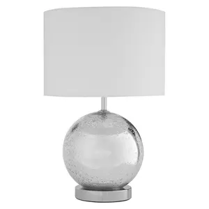 Interiors by Premier Naomi White Fabric Shade Table Lamp