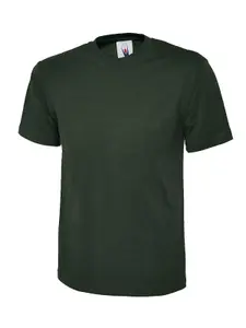 Uneek - Unisex Classic T-shirt - Reactive Dyed - Bottle Green - Size XL