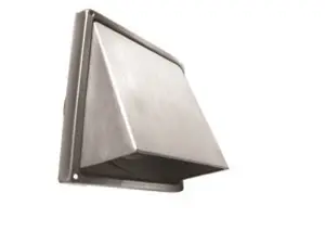 Stainless Steel 150mm 6" Backflap Cowled Extract Vent with non return flap