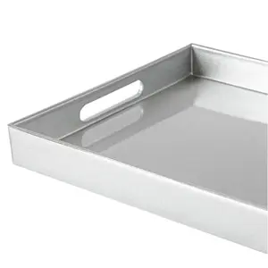 Argon Tableware Plastic Tray (Set of 6) Silver