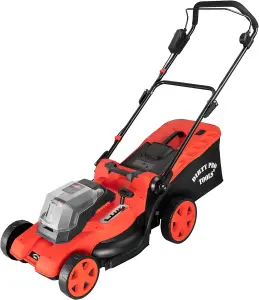 Dirty Pro Tools Cordless Lawn Mower 40v Lithium-Ion Fast Charger Battery 43cm cutting DpT With batteries and charger