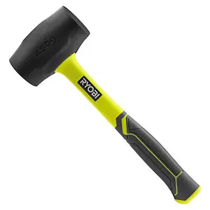 Ryobi Fibreglass Rubber Mallet (450g, Black) - RHHM450