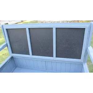 Grey Wooden Garden Enclosed Storage Bench