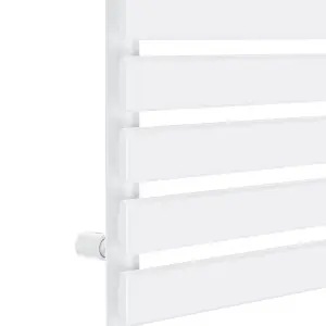 Rinse Bathrooms Electric Flat Panel Heated Towel Rail White Bathroom Ladder Radiator Warmer 1800x600mm 1000W