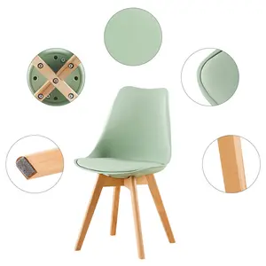 4 - Person Dining Set Tea Green / Black