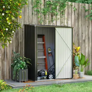 Outsunny Outdoor Storage Shed w/ Lockable Door for Garden, Black