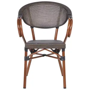 Set of 4 Garden Chairs CASPRI II Metal Grey