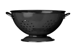 Maison by Premier Black Enamel Colander