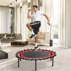 40 Inch Black Red Round Garden Trampoline Fitness Trampoline for Kids and Adults