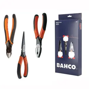 Bahco 9897G/3-XE XMAS Christmas ERGO Plier Set 3 Piece Combination Long Cutters