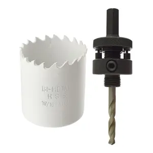 40mm HSS Hole Saw Holesaw Bi-Metal Blade Cutter Drill And Drill Adaptor Arbor