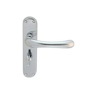 Manital Polished Chrome Ibra Lever on WC Backplate (EL13CP)