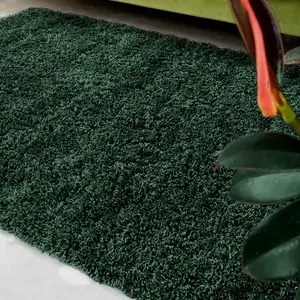 Super Soft Emerald Green Shaggy Area Rug 120x170cm