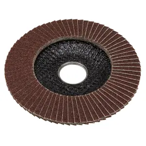 Sealey 60 Grit Flap Discs Aluminium Oxide 115mm 22mm Bore 10 Pieces FD11560E10