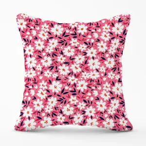 Small Cute White Flower Pattern Outdoor Cushion 45cm x 45cm