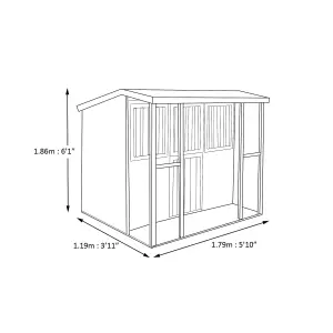 Shire 6x4 ft Jailhouse Whitewood pine Playhouse - Assembly required