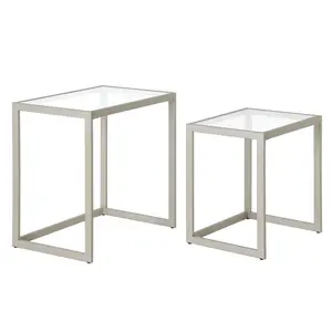 Harr 2 Piece Side Table Set Satin Nickel