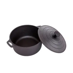 Oypla 4L Cast Iron Non Stick Casserole Dish Pan with Lid