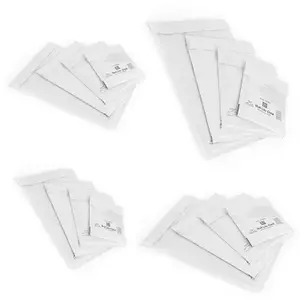 1000 x A/000 (110 x 160mm) Mail Lite White Padded Bubble Lined Postage Mailing Envelopes