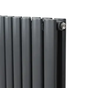 Oval Radiator - 1800 x 360mm - Anthracite