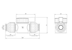 Flomasta White Push-fit Shut-off Valve, (Dia)15mm