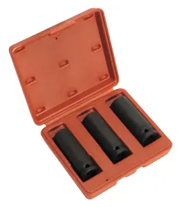 Sealey Impact Socket Set 3pc Deep 1/2"Sq Drive SX043