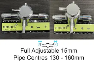 Dual Control Thermostatic Concealed Shower Mixer Valve - 137mm to 150mm Centres