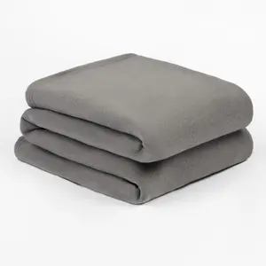 Dreamscene Warm Polar Fleece Throw Soft Bed Blanket, Charcoal - 150 x 200cm