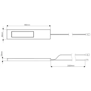 Solo Stainless steel effect Mains-powered LED Neutral white Under cabinet light IP20 (L)180mm (W)40mm, Pack of 3